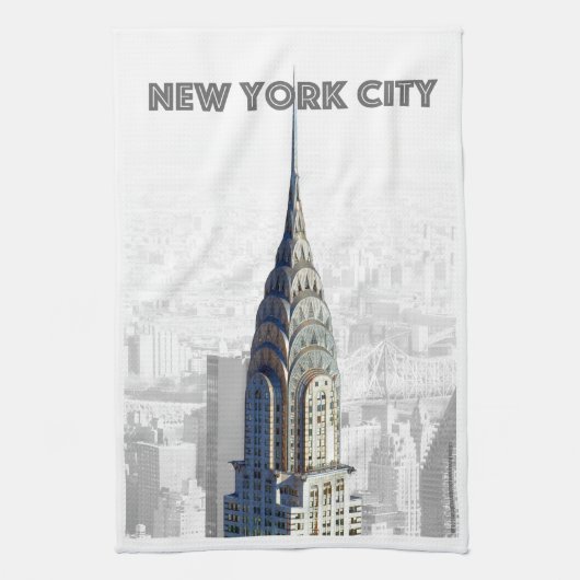 Chrysler Building New York City Theedoek (Verticaal)