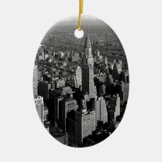 Chrysler Building New York Manhattan Keramisch Ornament (Voorkant)