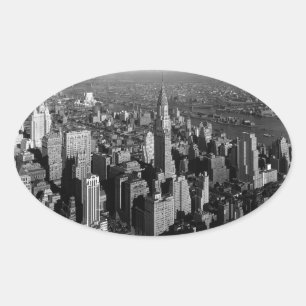 Chrysler Building New York Manhattan Ovale Sticker
