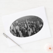 Chrysler Building New York Manhattan Ovale Sticker (Envelop)