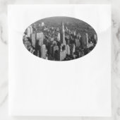 Chrysler Building New York Manhattan Ovale Sticker (Tas)