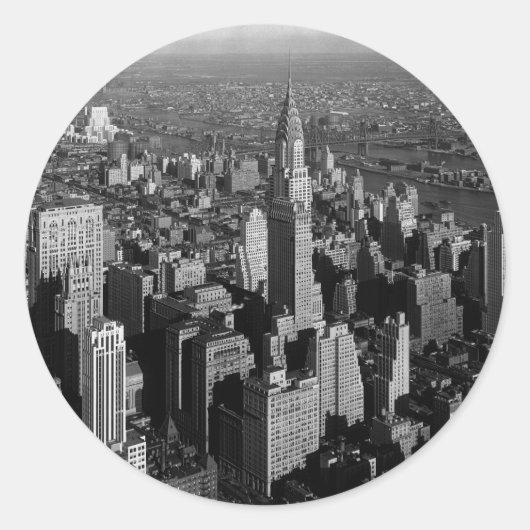 Chrysler Building New York Manhattan Ronde Sticker (Voorkant)