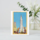 Chrysler Building, New York, Vintage Travel Briefkaart (Staand voorkant)