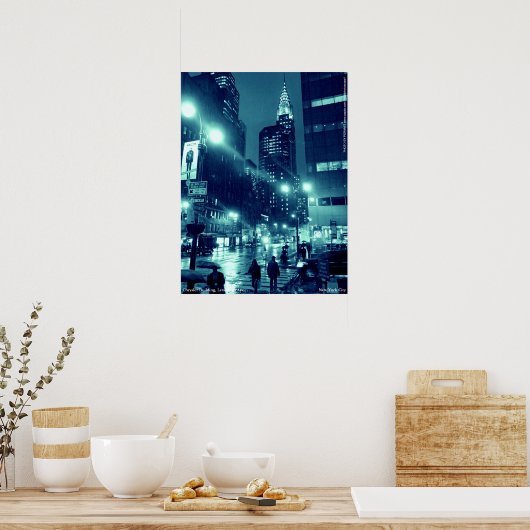 Chrysler Building NYC Blue Poster 18x24 (Keuken)
