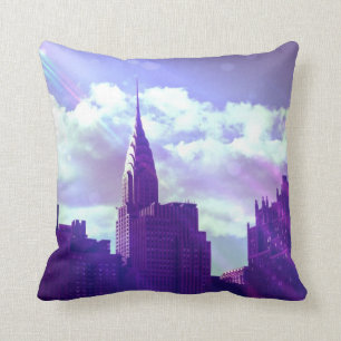 Chrysler Building - Paars - New York Fairy Tale Kussen
