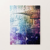 Chrysler Building - Paint Splattered - New York Legpuzzel (Verticaal)