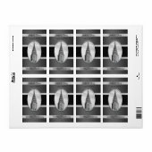 Chrysler Building Party Wijnlabel Zwart Zilver BW Etiket (Full Sheet)