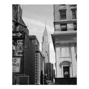 Chrysler Building PHOTO PRINT B&W Foto Afdruk