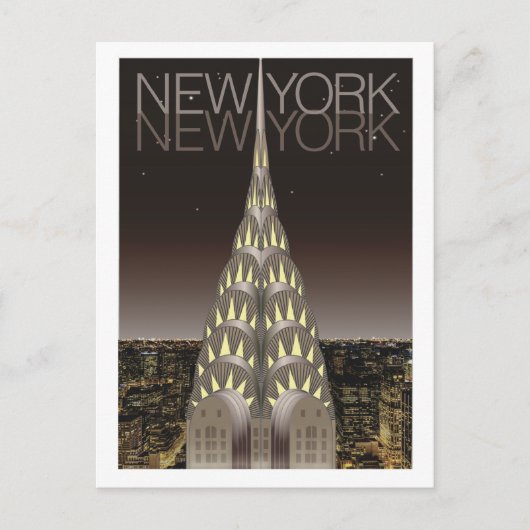 Chrysler Building Post Card Briefkaart (Voorkant)
