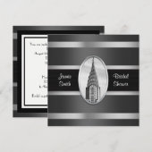 Chrysler Building Shower Noite Black, zilver Kaart (Voorkant / Achterkant)