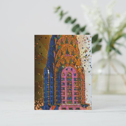Chrysler Building Top Closeup #1 Briefkaart (Staand voorkant)