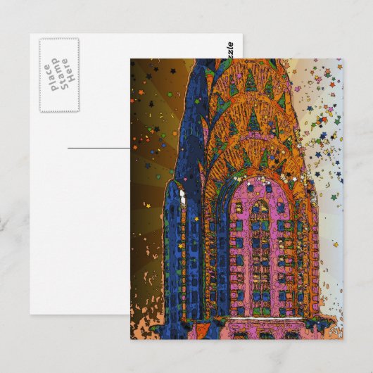 Chrysler Building Top Closeup #1 Briefkaart (Voorkant / Achterkant)