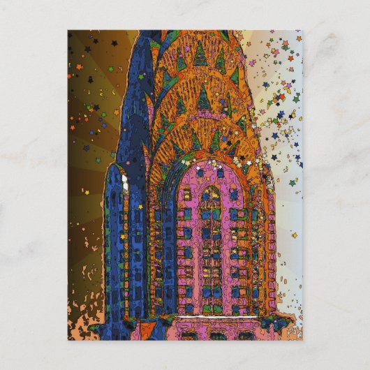 Chrysler Building Top Closeup #1 Briefkaart (Voorkant)