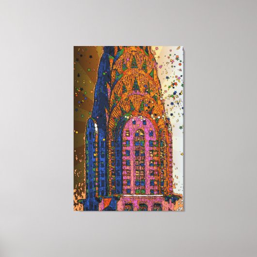 Chrysler Building Top Closeup #1 Canvas Afdruk (Voorkant)