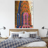 Chrysler Building Top Closeup #1 Canvas Afdruk (Insitu (Slaapkamer))