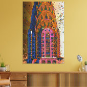 Chrysler Building Top Closeup #1 Canvas Afdruk (Insitu (Woonkamer))