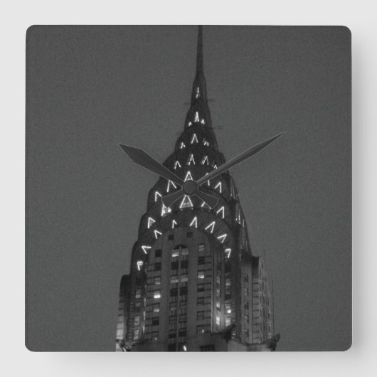Chrysler Building Vierkante Klok (Voorkant)