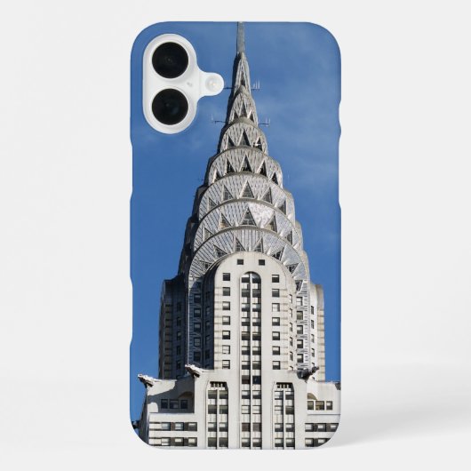 Chrysler Building Waterspuwers iPhone Hoesje (Achterkant)