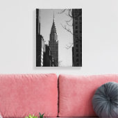 Chrysler Building-zwart-wit Canvas Print (Insitu (Woonkamer))
