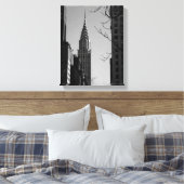Chrysler Building-zwart-wit Canvas Print (Insitu (Slaapkamer))