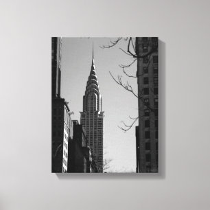 Chrysler Building-zwart-wit Canvas Print
