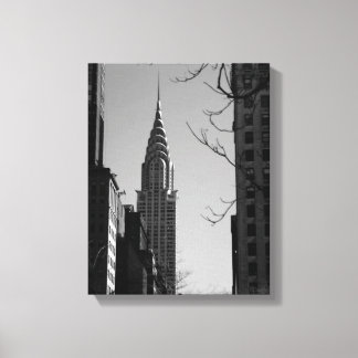 Chrysler Building-zwart-wit Canvas Print