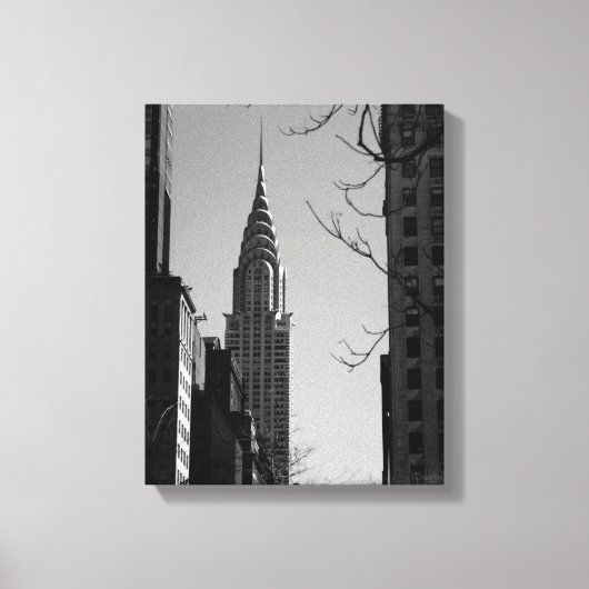 Chrysler Building-zwart-wit Canvas Print (Voorkant)
