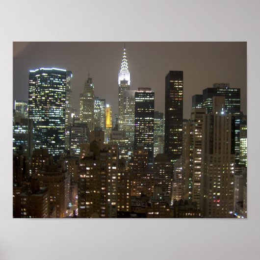 Chrysler Buuiling NYC Night Poster (Voorkant)