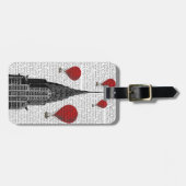 Chrysler-gebouw en Red Hot Air-ballonnen Bagagelabel (Voorkant horizontaal)