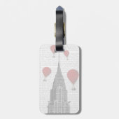 Chrysler-gebouw en Red Hot Air-ballonnen Bagagelabel (Achterkant verticaal)