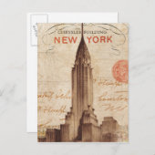 Chrysler-gebouw in New York Briefkaart (Voorkant / Achterkant)