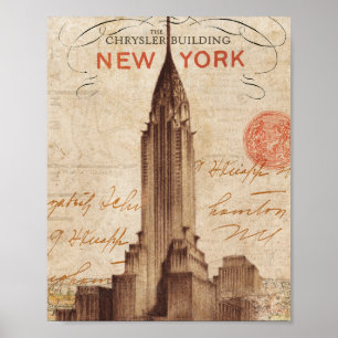  Chrysler-gebouw in New York Poster