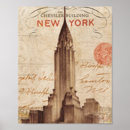 Chrysler-gebouw in New York Poster (Voorkant)