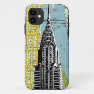 Chrysler-gebouw met achtergrond Case-Mate iPhone case