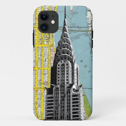 Chrysler-gebouw met achtergrond Case-Mate iPhone case (Achterkant)
