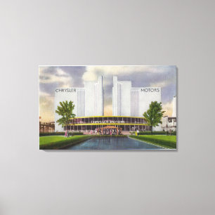 Chrysler Motors Exhibit, Wereldbeurs van 1934 Canvas Afdruk