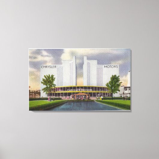 Chrysler Motors Exhibit, Wereldbeurs van 1934 Canvas Afdruk (Voorkant)