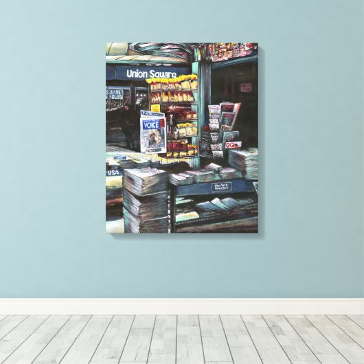 Chrysocolia Morning, New York Canvas Afdruk (Insitu (Houten vloer))