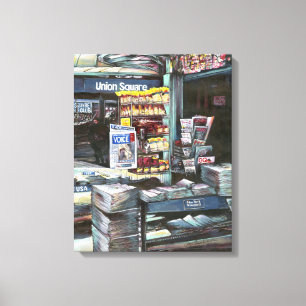 Chrysocolia Morning, Union Square, New York City Canvas Afdruk