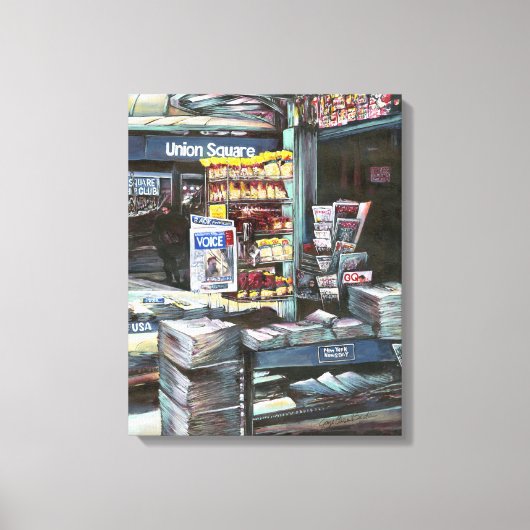 Chrysocolia Morning, Union Square, New York City Canvas Afdruk (Voorkant)