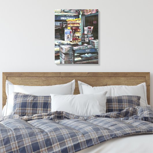 Chrysocolia Morning, Union Square, New York City Canvas Afdruk (Insitu (Slaapkamer))