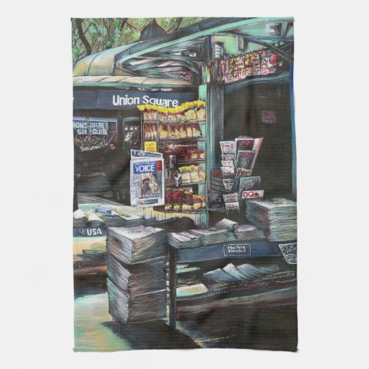 Chrysocolia Morning, Union Square, New York City Theedoek (Verticaal)