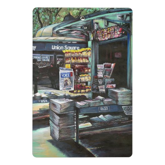 Chrysocolia Morning, Union Square, NYC Mini Klembord (Achterkant)