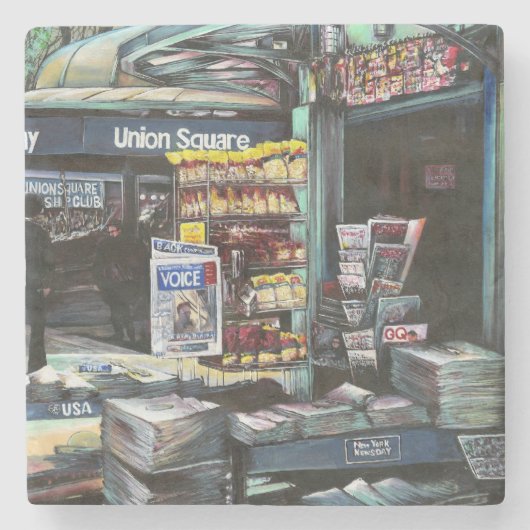 Chrysocolia Morning, Union Square, NYC Stenen Onderzetter (Voorkant)