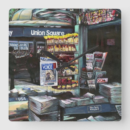 Chrysocolia Morning, Union Square, NYC Vierkante Klok (Voorkant)