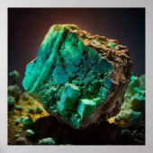Chrysoprase Macro, Vibrant Green Gemstone Poster (Voorkant)