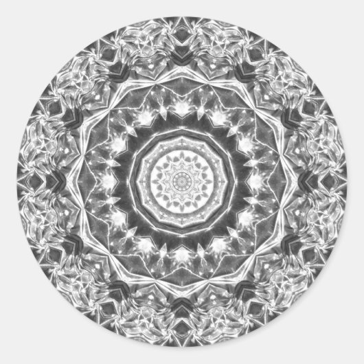 Chrystal Kaleidoscoop 04 Ronde Sticker (Voorkant)