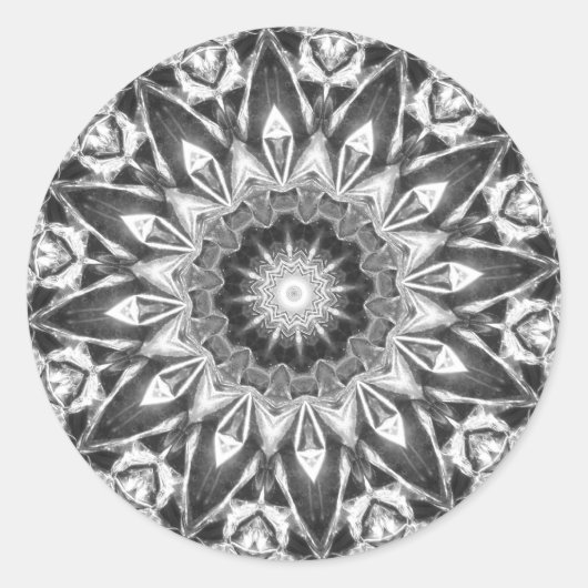 Chrystal Kaleidoscoop 05 Ronde Sticker (Voorkant)
