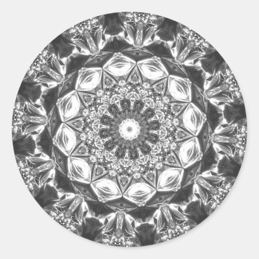 Chrystal Kaleidoscoop 07 Ronde Sticker (Voorkant)