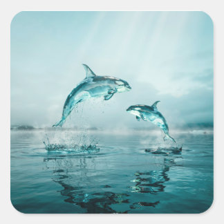 CHRYSTAL ORCA-MOEDER MET BABY VIERKANTE STICKER